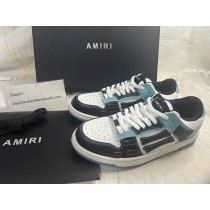 Amiri Skel Top Low Sneaker Calf Leather Black Blue