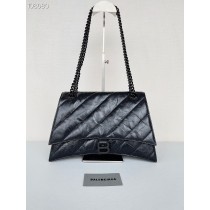 Balenciaga Crush Large Chain Bag 32CM Calfskin Black