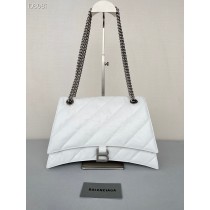 Balenciaga Crush Large Chain Bag 32CM Calfskin White