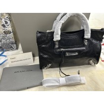 Balenciaga Le City Large Bag Arena Lambskin Black