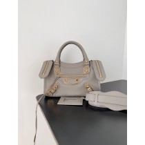 Balenciaga Mini Classic City Bag Lambskin Gray