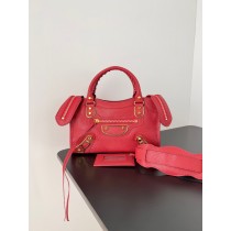 Balenciaga Mini Classic City Bag Lambskin Red
