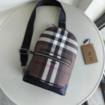 Burberry Check Backpack Dark Birch Brown