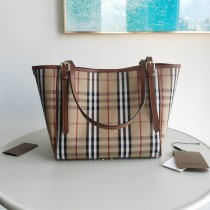 Burberry Horseferry Check Small Canterbury Tote Tan