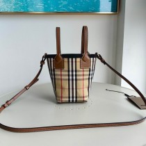 Burberry Mini Checked London Tote Bag