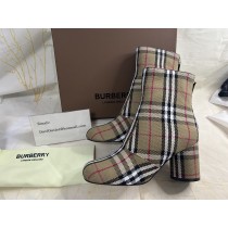 Burberry Armdale Vintage Check Zip Ankle Boots 70mm Beige