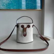 Burberry Mini Check Tb Bucket Bag White