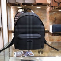 Burberry Checked Backpack in Black