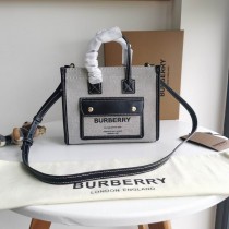Burberry Freya Small Shopper Bag Grey