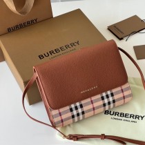 Burberry Haymarket Check Small Loxley Crossbody Brown
