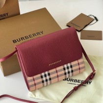 Burberry Haymarket Check Small Loxley Crossbody Red