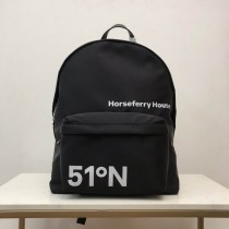 Burberry Horseferry-Print Backpack Black White