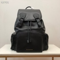 Burberry Large The Rucksack Grainy Leather Backpack Black