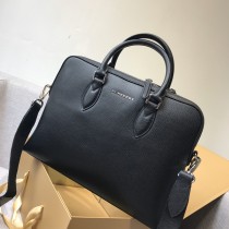Burberry Leather Briefcase 38CM All Black