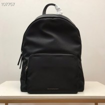 Burberry Leather Trim Technical Backpack Black