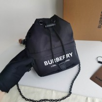 Burberry Logo Print Nylon Drawcord Pouch