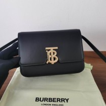 Burberry Medium TB Leather Bag Black