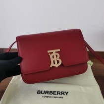 Burberry Medium TB Leather Bag Red