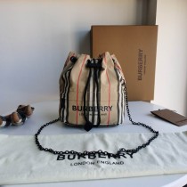 Burberry Phoebe Heritage Stripe Bucket Bag