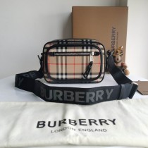 Burberry Vintage Check And Leather Crossbody Bag