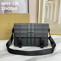 Burberry Wright Small Messenger Bag Black Grey