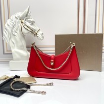 Bvlgari Serpenti Baia Shoulder Bag Red