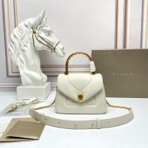 Bvlgari Serpenti Reverse Small Top Handle White