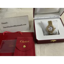 Cartier Must De Cartier Trinity Vermeil Quartz Watch 27mm Diamonds 18K Gold
