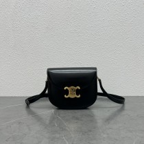 Celine Besace Clea Shiny Calfskin Black