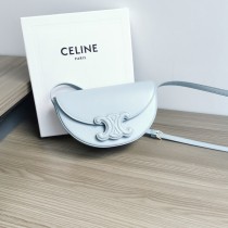 Celine Besace Cuir Triomphe Smooth Calfskin White