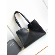 Celine Cabas 16 In Supple Grained Calfskin Black