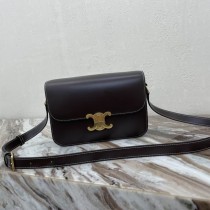 Celine Classique Triomphe Bag Natural Calfskin Black