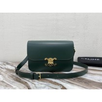 Celine Classique Triomphe Bag Natural Calfskin Dark Green