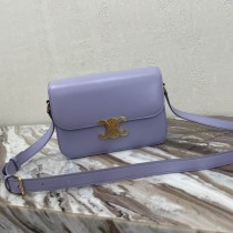 Celine Classique Triomphe Bag Natural Calfskin Purple