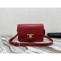 Celine Classique Triomphe Bag Natural Calfskin Red