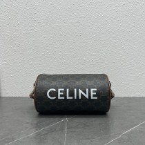 Celine Cylinder Bag Triomphe Canvas Tan