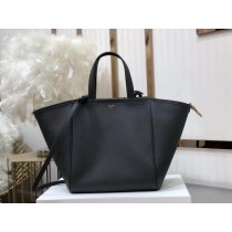 Celine Grained Calfskin Small Folded Cabas Black
