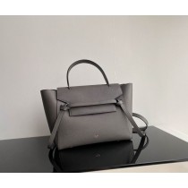 Celine Large Belt Bag Grained Calfskin Grey