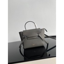 Celine MIni Pico Belt Bag Grained Calfskin Grey