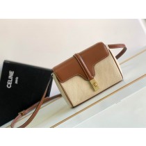 Celine Mini Soft 16 Textile Calfskin Tan