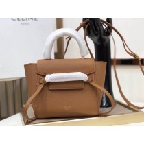 Celine Pico Belt Bag Grained Calfskin Brown