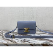 Celine Small Teen Triomphe Bag Shiny Calfskin Blue