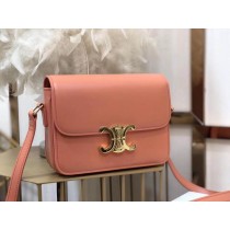 Celine Small Teen Triomphe Bag Shiny Calfskin Peach