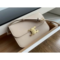 Celine Teen Triomphe Bag Shiny Calfskin Apricot