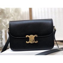 Celine Teen Triomphe Bag Shiny Calfskin Black