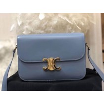 Celine Teen Triomphe Bag Shiny Calfskin Blue