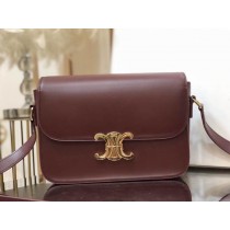 Celine Teen Triomphe Bag Shiny Calfskin Chocolate