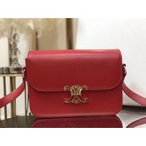 Celine Teen Triomphe Bag Shiny Calfskin Red