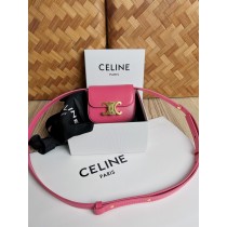 Celine Triomphe Mini Shine Calfskin Bag Pink