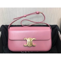 Celine Triomphe Shiny Calfskin Shoulder Bag Pink